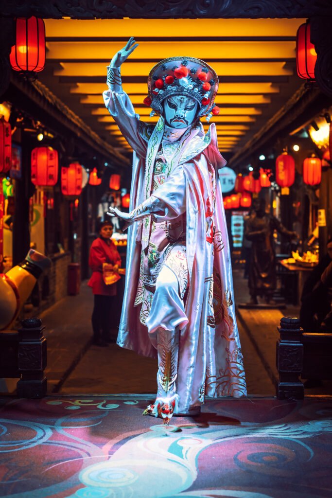 Chinese actress performs a traditional face-changing show #7