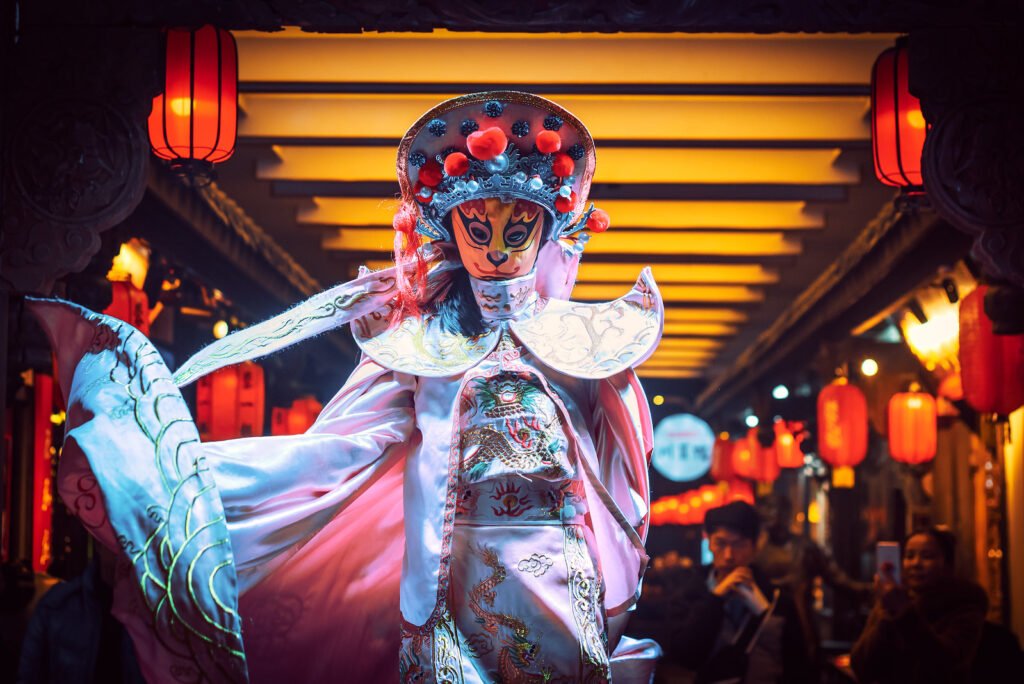 Chinese actress performs a traditional face-changing show #6