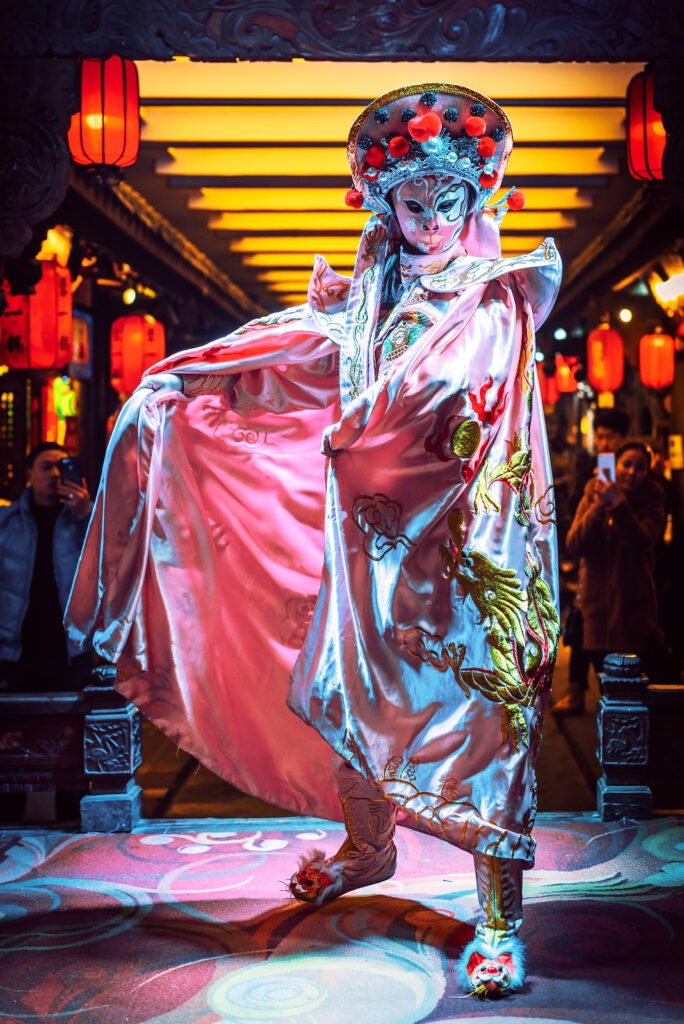 Chinese actress performs a traditional face-changing show #9