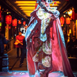 Chinese actress performs a traditional face-changing show #8