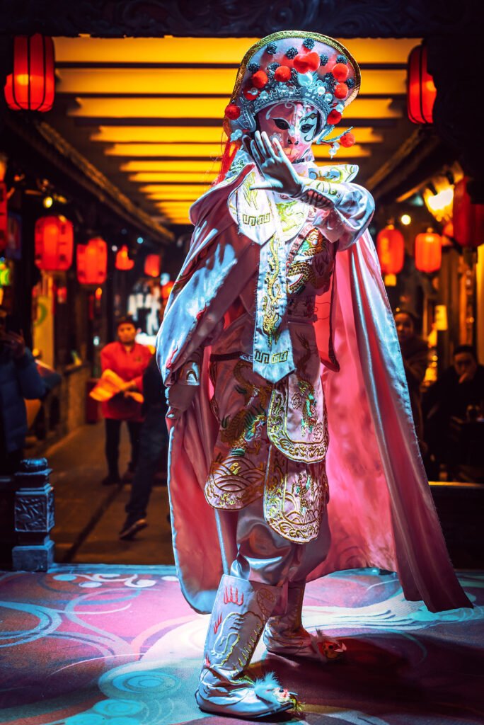 Chinese actress performs a traditional face-changing show #8
