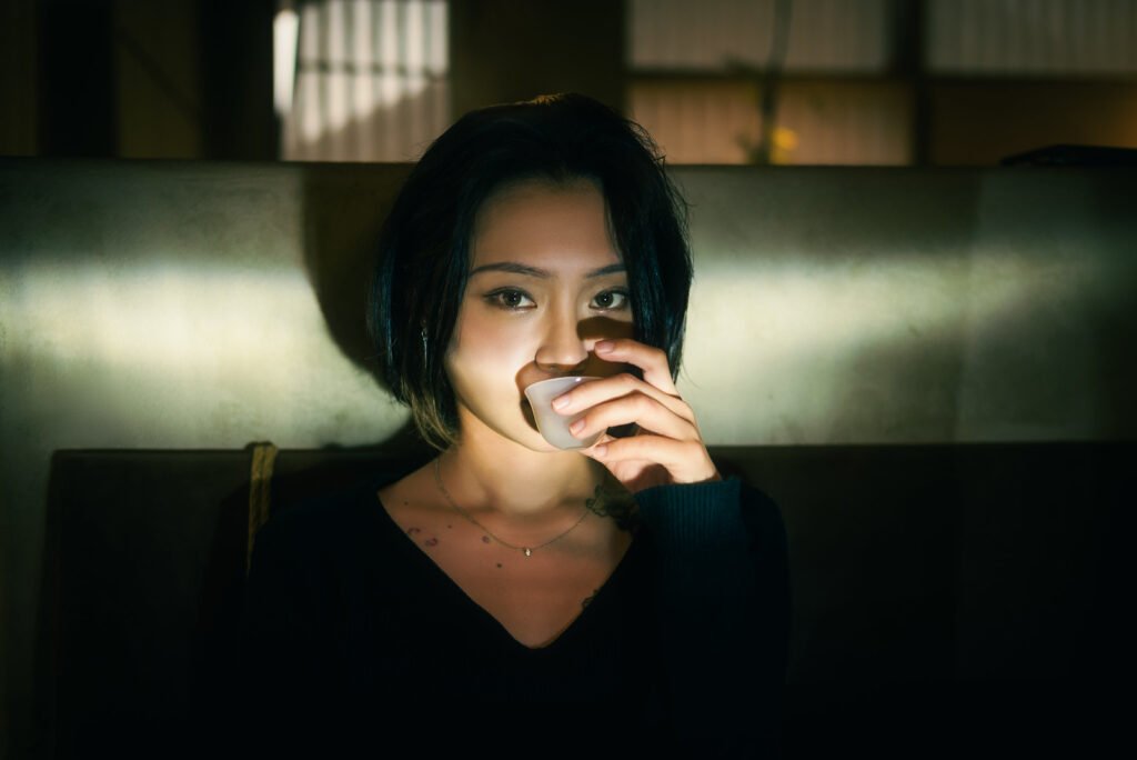 Young Chinese woman in a teahouse