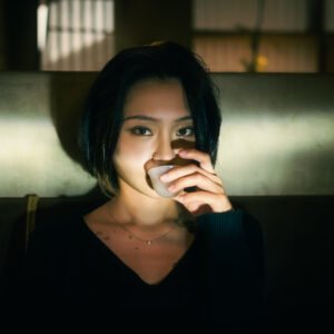 Young Chinese woman in a teahouse