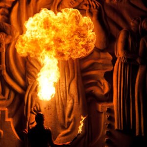 Fire show in Paris at night #2