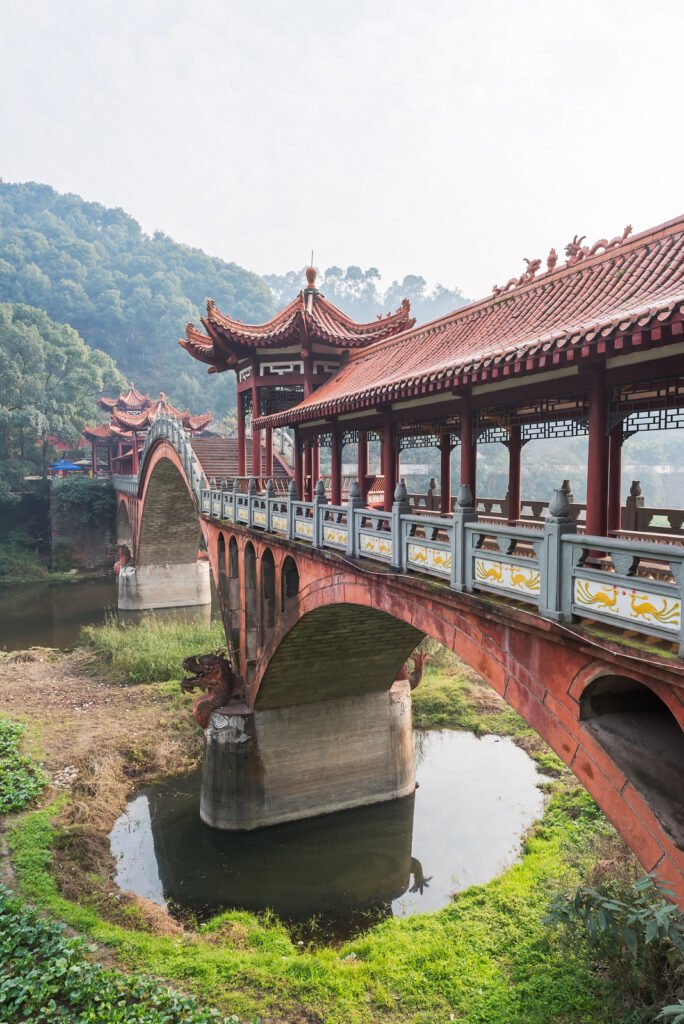 Leshan ZhuoYing haoshang ancient bridge