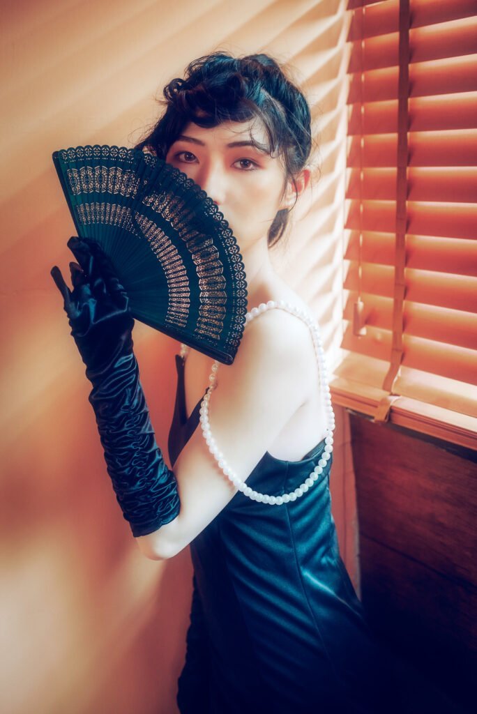 Young Chinese woman vintage portrait