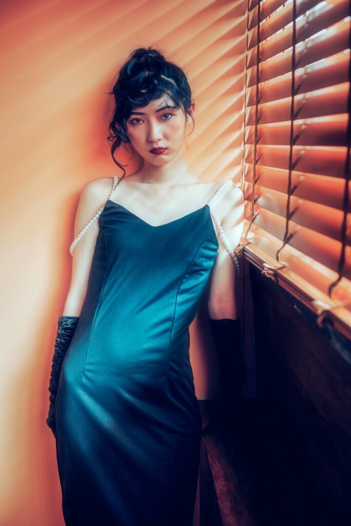 Young Chinese woman vintage portrait