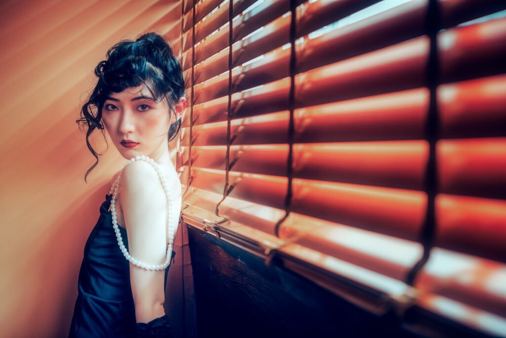 Young Chinese woman vintage portrait