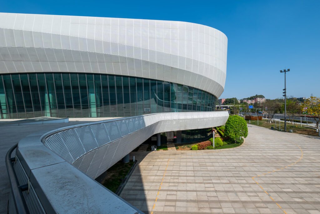 Futuristic convention and exhibition center with unique architecture