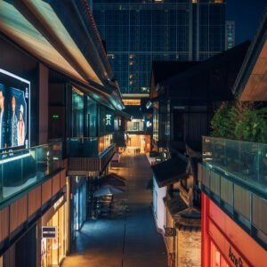 Chengdu Taikooli commercial area at night
