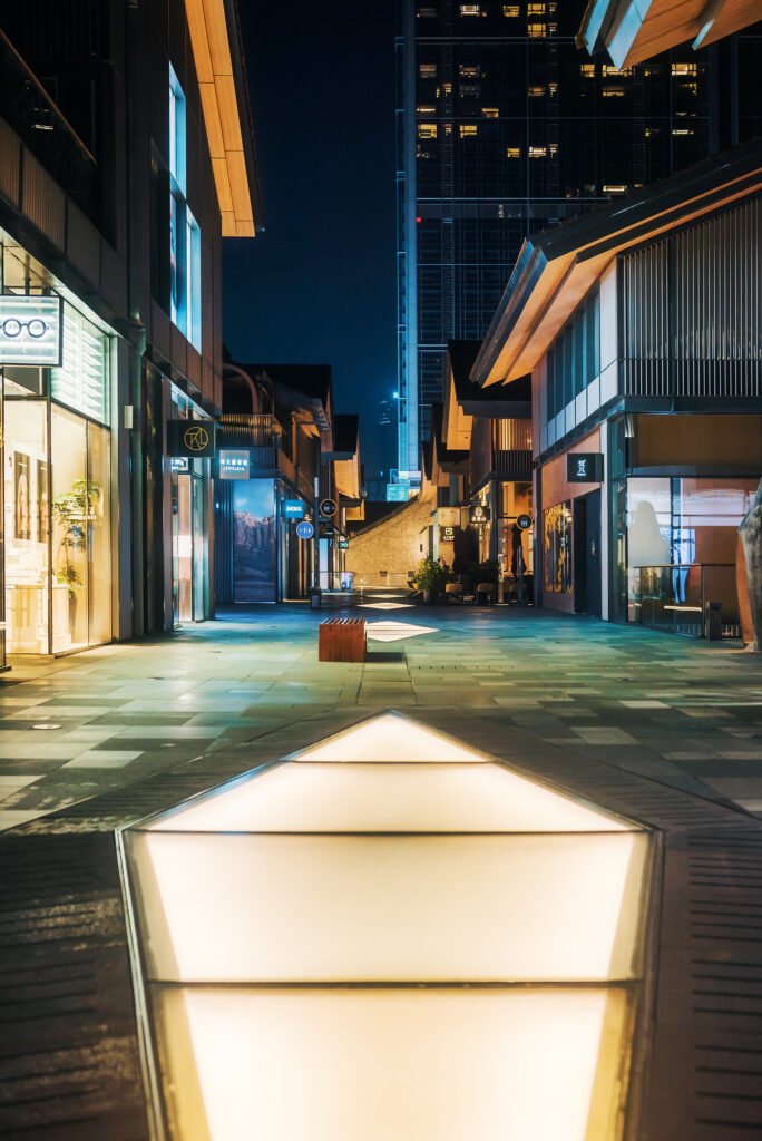 Chengdu Taikooli commercial area at night