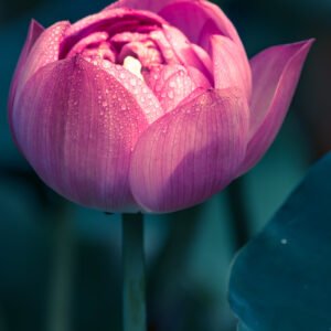 Lotus water lily flower close-up view